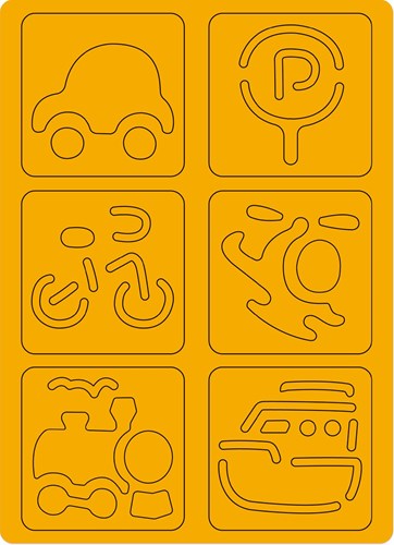 Avenir jouet scratch art - Gratte avec pochoirs set transport-3