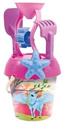 Adriatic seau Magic Unicorn jouet de plage 5 pièces moulin à sable
