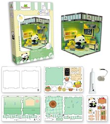 Sycomore peluche jouet Chibi Box Panda pour enfants