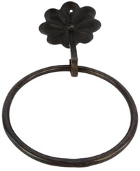 HBX natural living anneau torchon cuisine Kabala métal noir 15cm