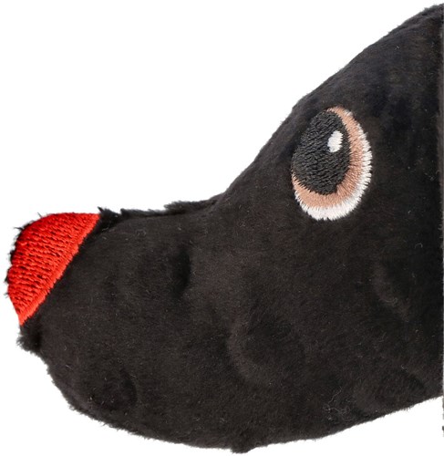 Mom's Care jouet de dentition bébé chien Jami noir-blanc avec couineur-2