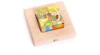 Bajo puzzle en blocs de bois paysages - jouet éducatif 4 blocs