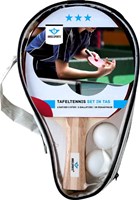 Engelhart Games set de tennis de table 2x raquette 3 étoiles avec 2 balles 40 mm dans sac zippé