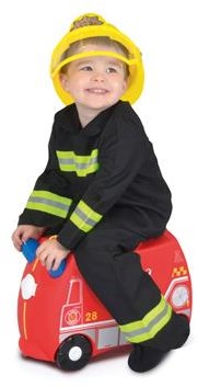 Trunki Valise Enfant à Roulette à Chevaucher - Frank le camion de pompier