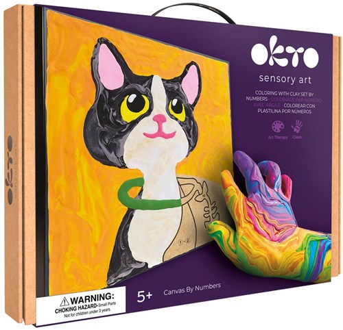 Okto peinture par numéros animaux chat - jouet créatif peinture-3