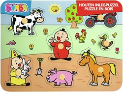 Bumba Houten Noppenpuzzel Boerderij, 7st.