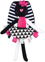 Mom's Care doudou sensoriel lapin pour bébés noir-blanc