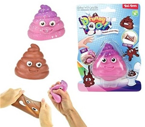 Toi-Toys caca collant souriant jouet squishy multicolore