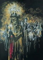 Kapitein Kalk affiche dessin à la craie Porteur de Lumière A4 œuvre d'art