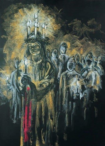Kapitein Kalk affiche dessin à la craie Porteur de Lumière A4 œuvre d'art