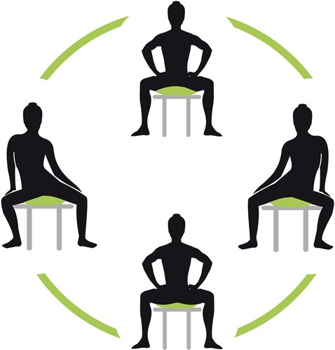 Schildkröt coussin d'assise Fit+ coussin d'équilibre ergonomique pour le dos et la posture-3