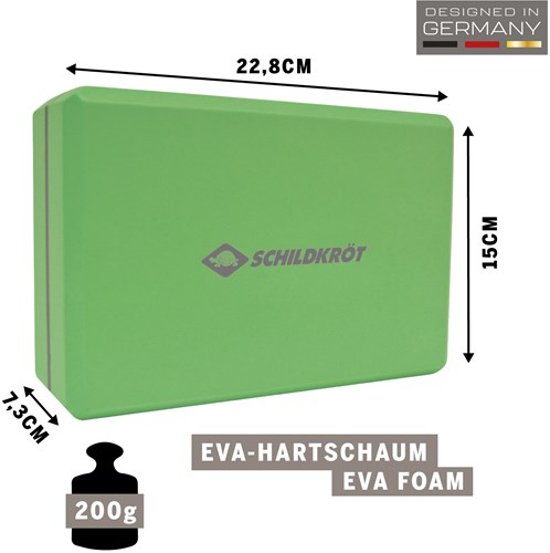 Schildkröt bloc de yoga vert - accessoire fitness pour yoga et pilates-2