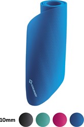 Schildkröt tapis de fitness bleu 10mm antidérapant avec sangle et conseils