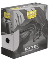 Boîte de rangement cartes Asmodee FORTRESS 2 tiroirs verticaux blanc TCG