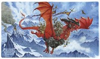Asmodee tapis de jeu Dragon Shield The Raid avec tube de rangement - accessoire cartes