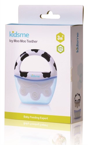KidsMe - Icy Moo Moo Teether - Dentition pour bébé - Sucette glacée - Crème glacée pour bébé