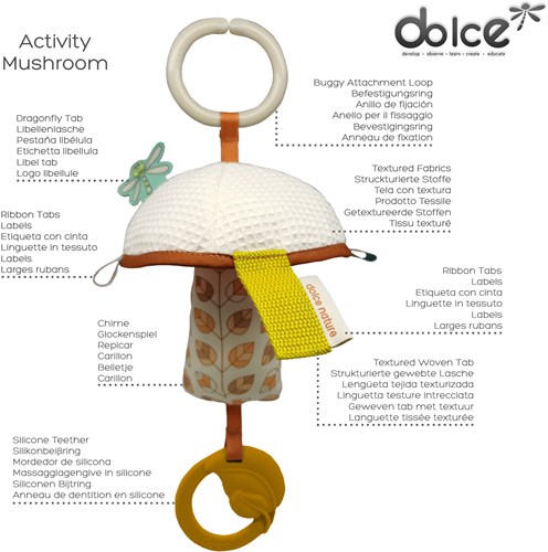 Dolce Toys Earth activity pendant - Champignon-2