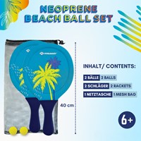 Schildkröt set de raquettes de plage néoprène - jouet beachball eau-2