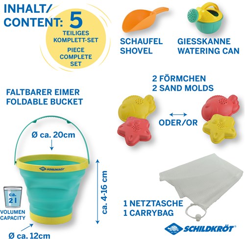 Schildkröt ensemble de jouets de sable Bucket Crew jouets de plage durables-2