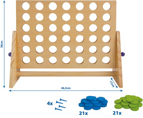Schildkröt jeu en bois 4 à la suite XXL bois durable FSC-2