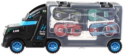 Camion jouet avec 4 voitures incluses - 33x12x7cm - Véhicule jouet