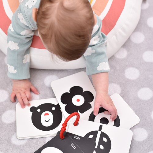 Banana Panda Banana Panda 10 Cartes Livre de bébé à contraste élevé avec 20 images / Livret de jouet pour bébé noir et blanc à partir de 0 mois - 9x14cm-2
