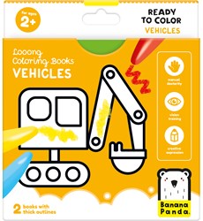 Banana Panda Looong Livre de coloriage : Prêt à dessiner Véhicules 2+