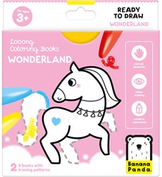 Banana Panda Looong Livre de coloriage : Prêt à dessiner wonderland 3+
