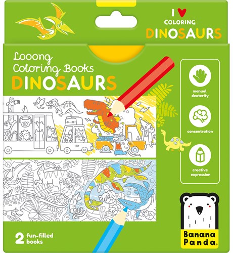 Banana Panda livre de coloriage looong : J'adore colorier Dinos 4+