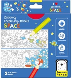 Banana Panda Looong Livre de Coloriage: J'adore dessiner l'espace 4+