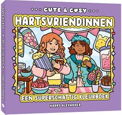BBNC livre de coloriage pour enfants et adultes Cute & Cosy Hartsvriendinnen