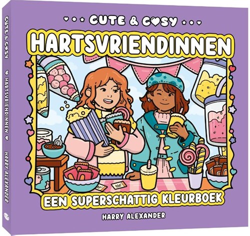 BBNC livre de coloriage pour enfants et adultes Cute & Cosy Hartsvriendinnen
