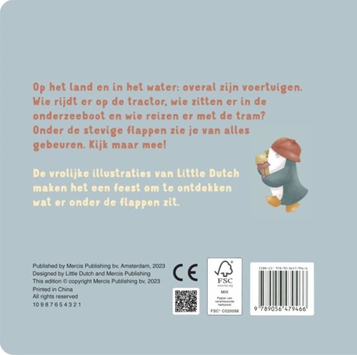 Mercis livre à rabats véhicules cartonné Little Dutch 1+ interactif-2