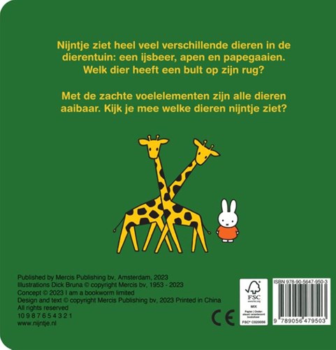 Mercis livre à toucher Nijntje zoo livre bébé interactif 1+-2
