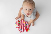 Mom's Care jouet bébé pieuvre peluche avec bruit de froissement et clip-3