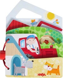 Haba livre bébé en bois tracteur - jouet éducatif pour bébés