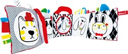 Mom's Care livre bébé noir-blanc avec miroir - jouet sensoriel