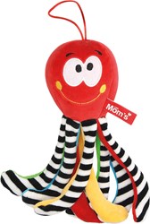 Mom's Care jouet bébé pieuvre rouge peluche avec grelot et clip