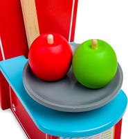 BigJigs jouet en bois pomme rouge verte fruit-2