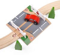 BigJigs rails de train en bois - passage à niveau - jouet en bois-2