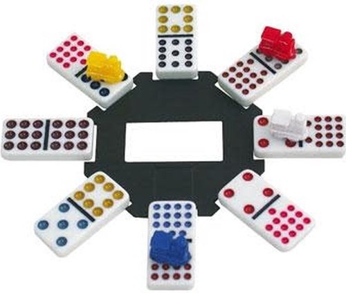Tactic - Jeu de dominos Mexican Train en boîte métal - jeu familial-3