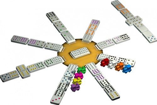 Tactic - Jeu de dominos Mexican Train en boîte métal - jeu familial-2