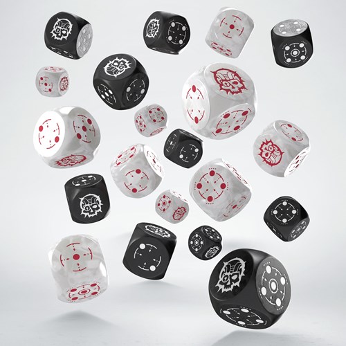 Q-Workshop set de dés D6 noir perle compact 20 pièces-2