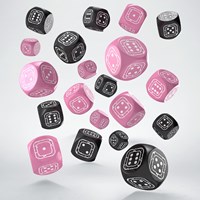 Q-Workshop set de dés Fortress Compact D6 noir rose 20 pièces-2