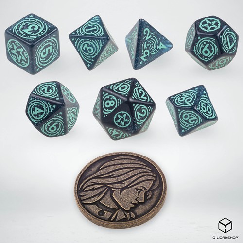 Q-Workshop The Witcher Dice Set - Yennefer - Sorcière Suprême (7 pcs + pièce)-3