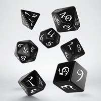 Q-Workshop Jeu de dés RPG classique noir et blanc (7)-2
