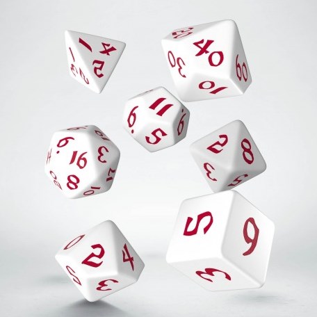 Q-Workshop Classic Runic - jeu de dés blanc & rouge (7)-2
