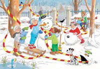 Jumbo puzzle Jan van Haasteren Junior bonhomme de neige 150 pièces enfant-2