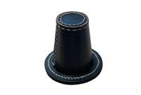 Engelhart Games gobelet à dés cuir noir avec dés 16mm - plaisir de jeu-3