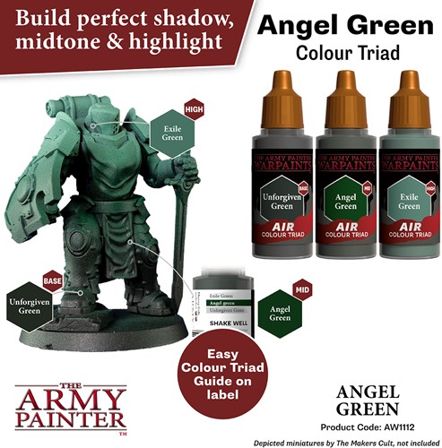 The Army Painter peinture acrylique jouet Air Angel Green 18 ml vert-3